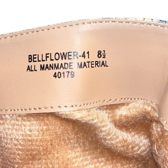 Bamboo Bellflower-41 Snake print tall boots 8.5 - Picture 4 of 5